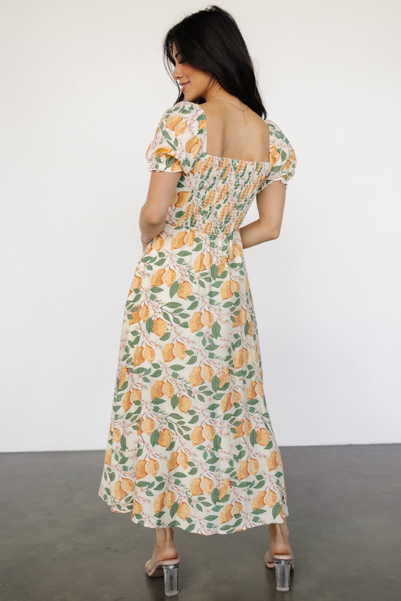 Amalfi Midi Dress | Lemon Print - Baltic Born