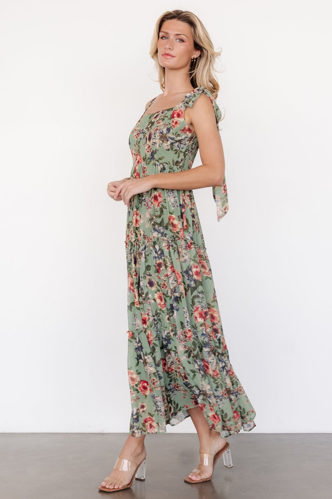 Anita Maxi Dress | Green Multi Floral - Baltic Born