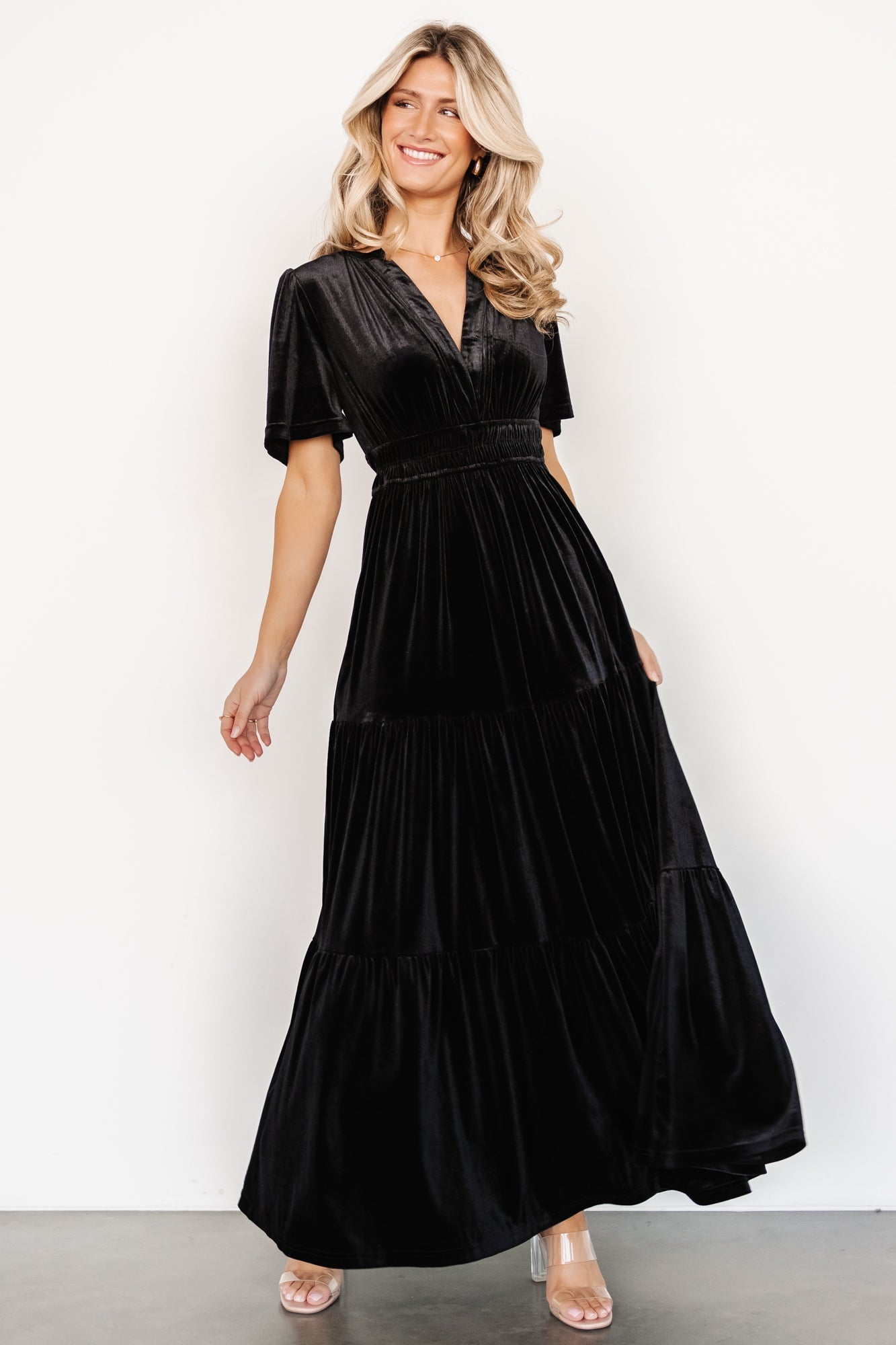 Artemis Velvet Maxi Dress | Black - Baltic Born