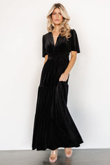 Artemis Velvet Maxi Dress | Black - Baltic Born
