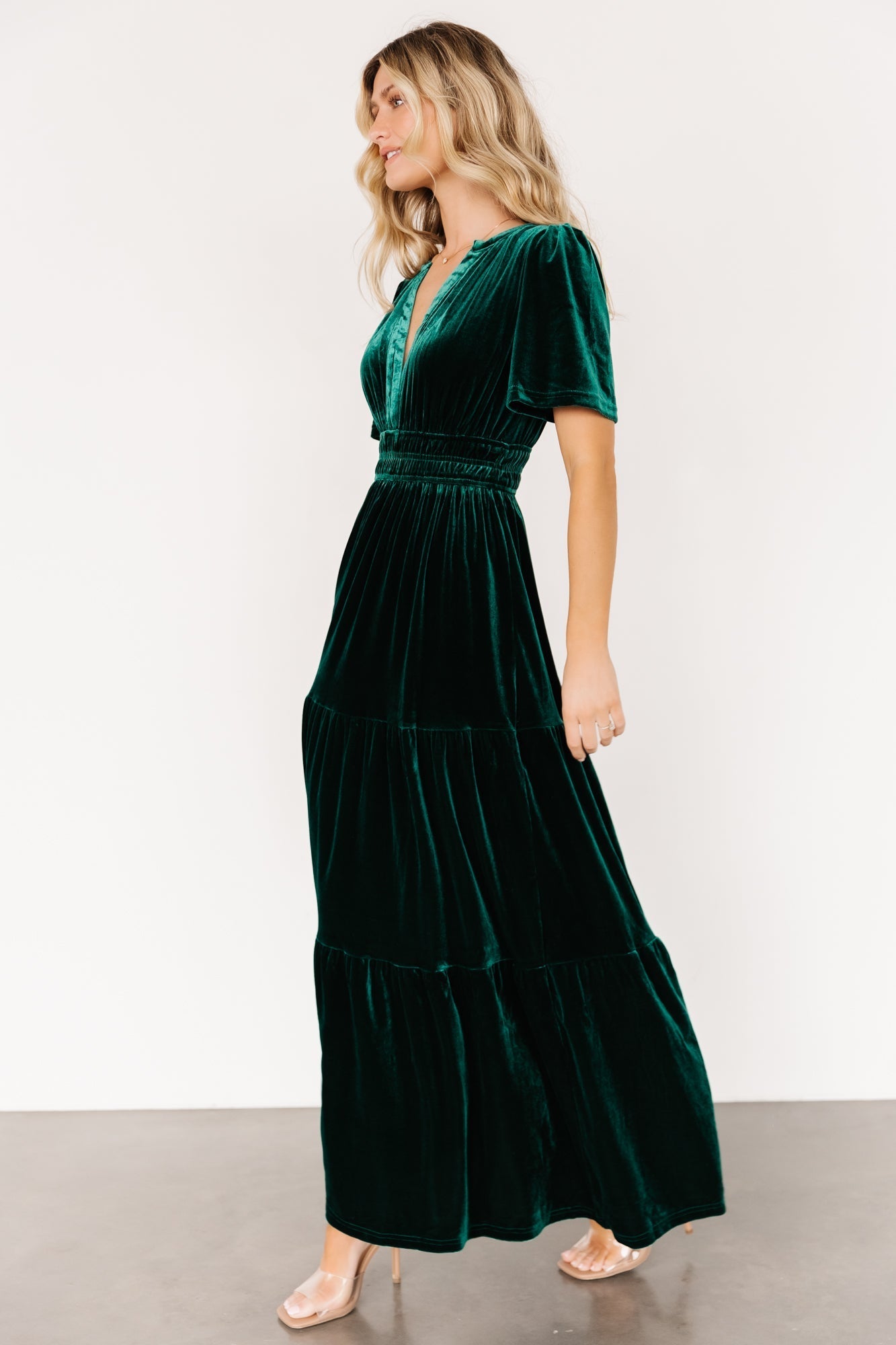 Artemis Velvet Maxi Dress | Emerald - Baltic Born