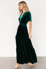 Artemis Velvet Maxi Dress | Emerald - Baltic Born