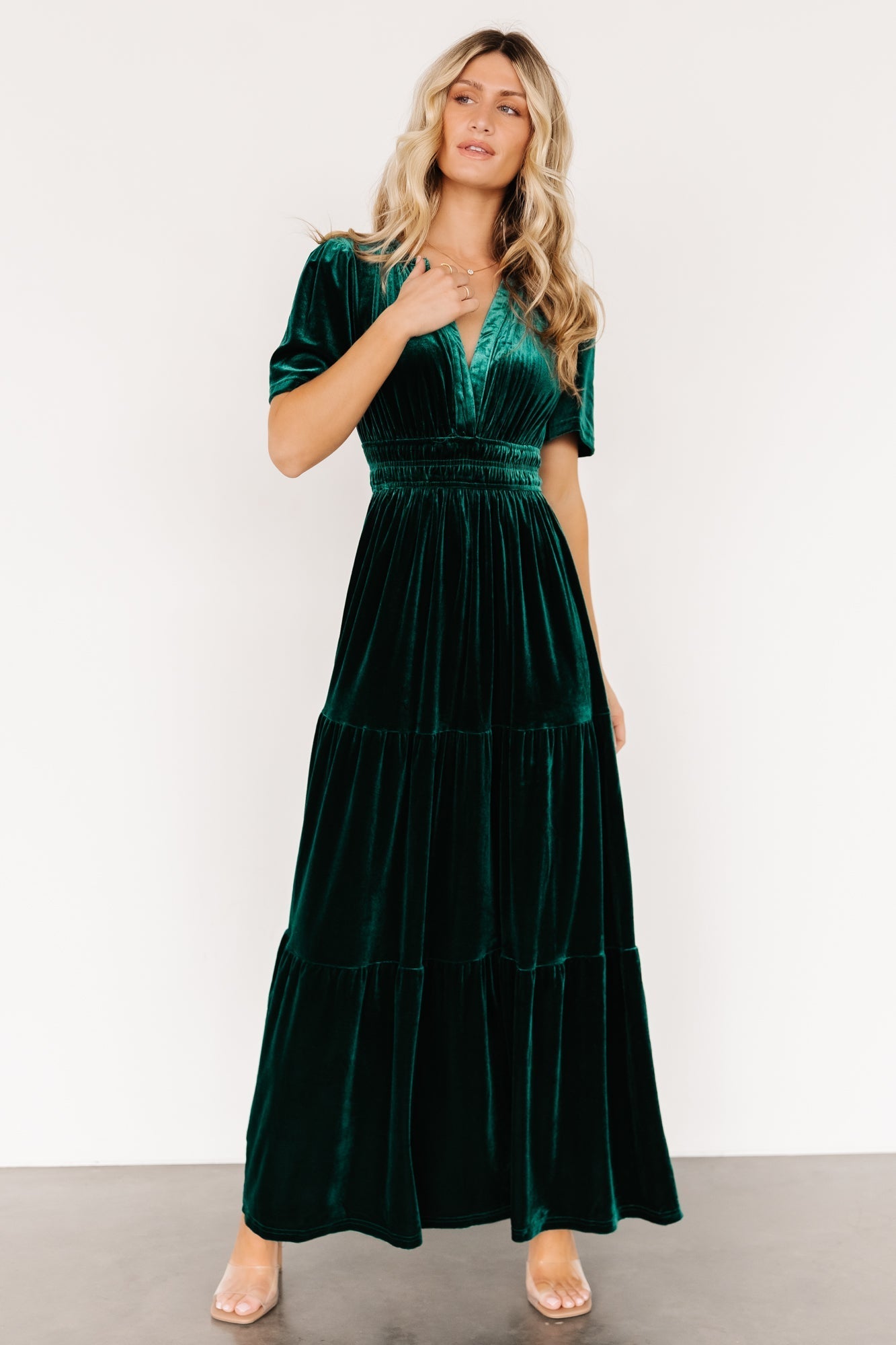 Artemis Velvet Maxi Dress | Emerald - Baltic Born