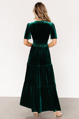 Artemis Velvet Maxi Dress | Emerald - Baltic Born