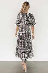 Austin Kimono Dress | Black Print - Baltic Born