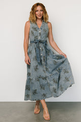 Bernadette Sleeveless Denim Dress | Washed Blue - Baltic Born