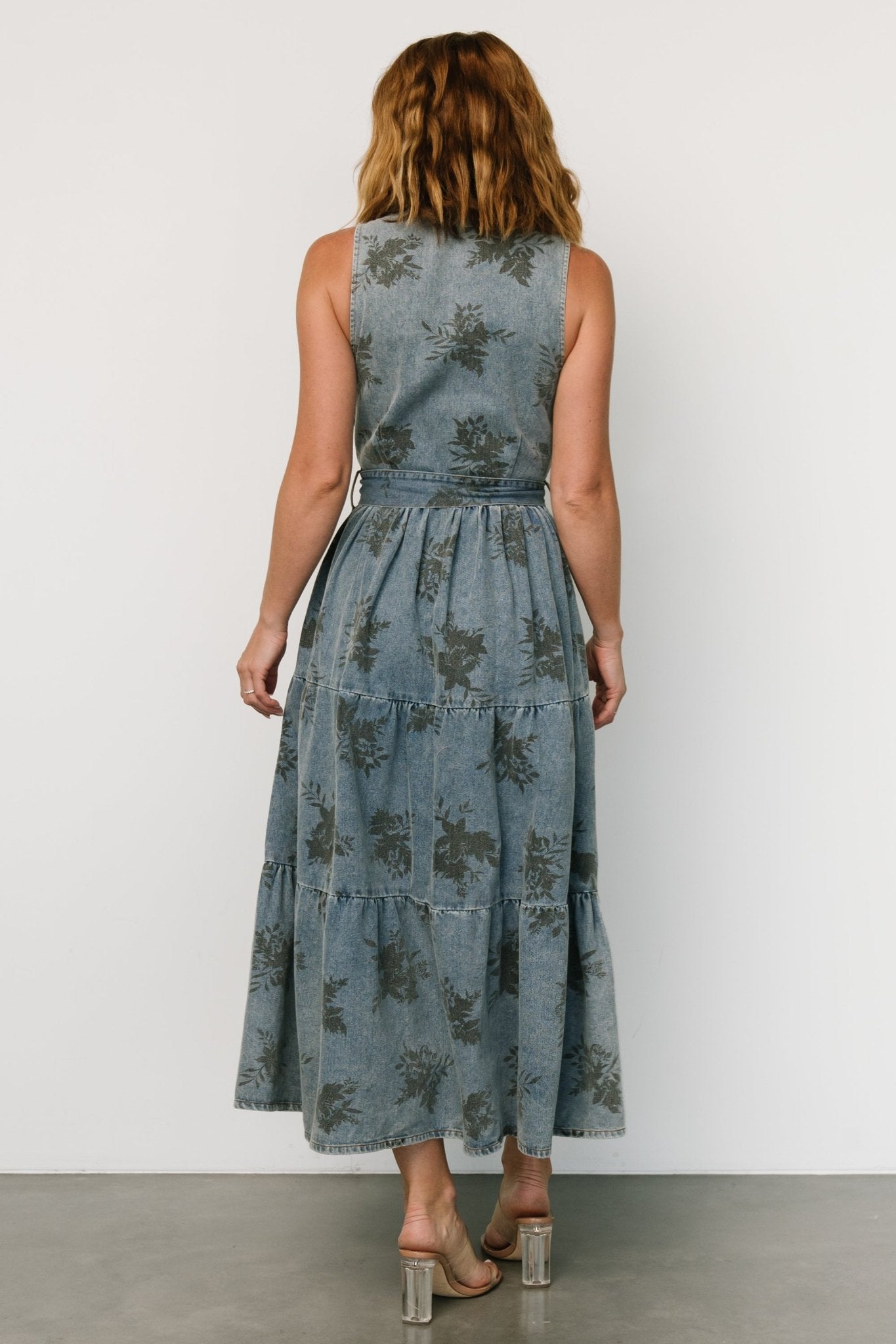 Bernadette Sleeveless Denim Dress | Washed Blue - Baltic Born