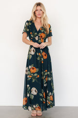 Birdie Maxi Dress | Deep Topaz Floral - Baltic Born