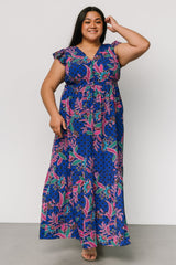 Biscayne Maxi Dress | Indigo Print - Baltic Born