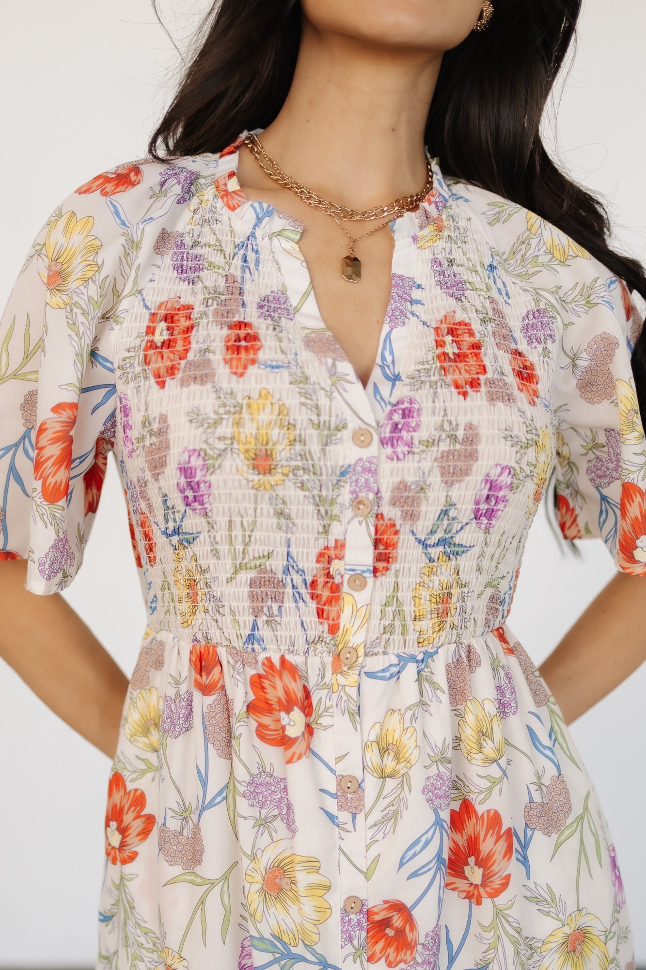 Botega Midi Dress | Ivory Multi Floral - Baltic Born