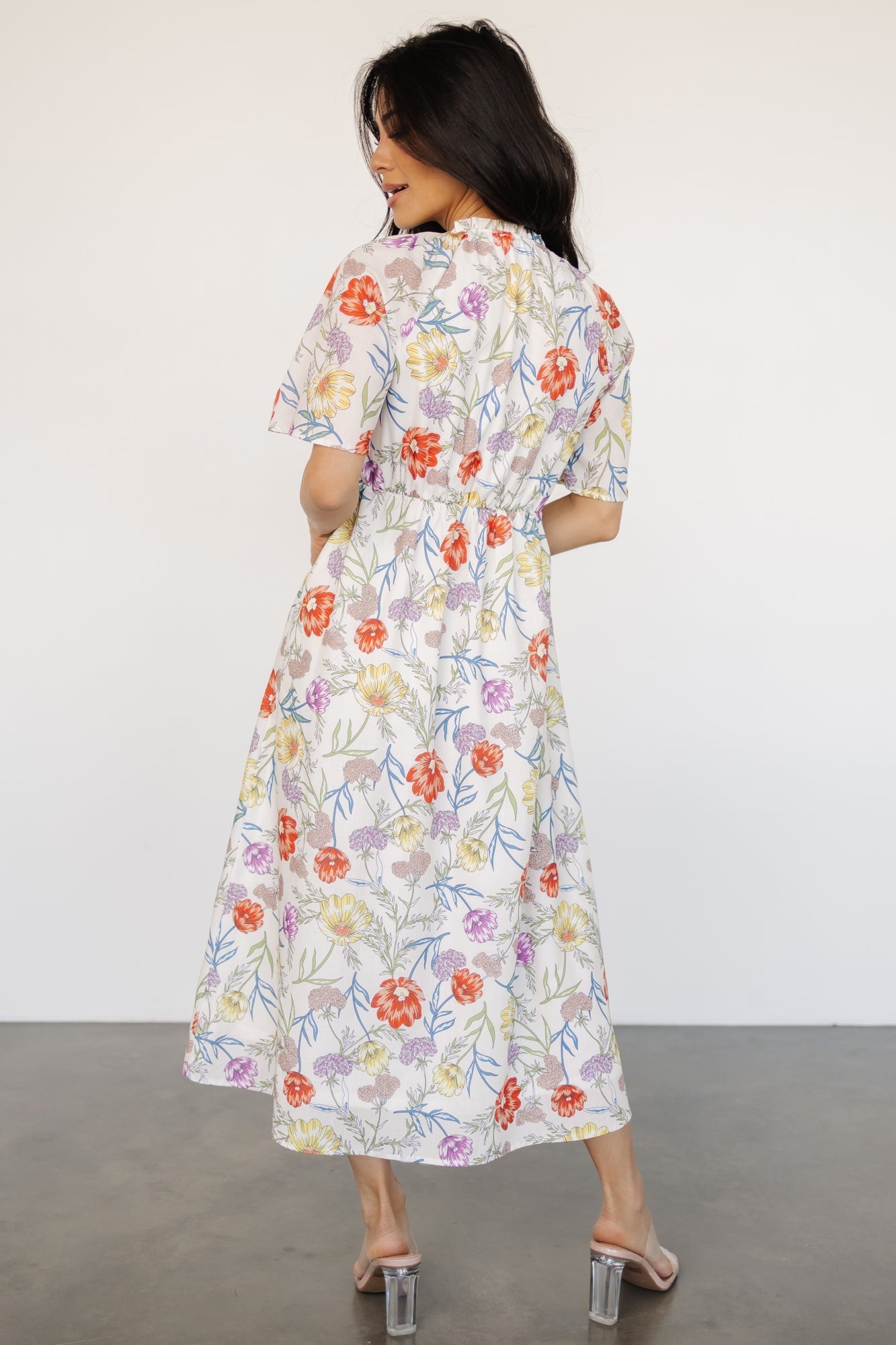 Botega Midi Dress | Ivory Multi Floral - Baltic Born