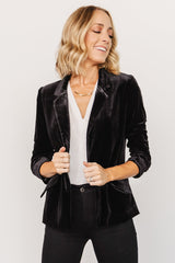 Brinton Velvet Blazer | Black - Baltic Born