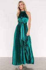 Capulet Pleated Maxi Dress | Emerald - Baltic Born