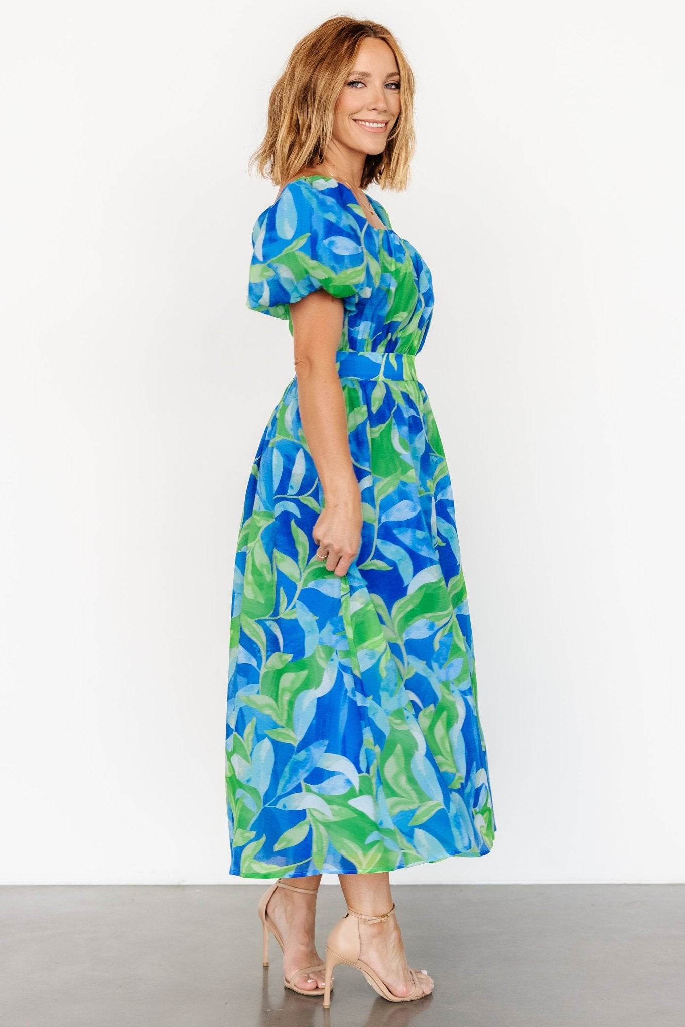 Catalina Midi Dress | Blue + Green - Baltic Born