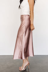 Celeste Satin Midi Skirt | Blush - Baltic Born