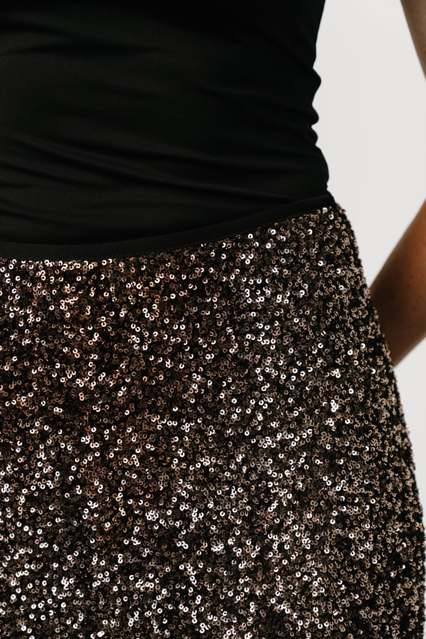 Charmed Sequin Midi Skirt | Bronze - Baltic Born