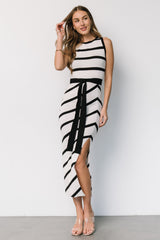 Chelsea Knit Dress | White + Black - Baltic Born