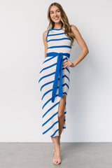 Chelsea Knit Dress | White + Blue - Baltic Born