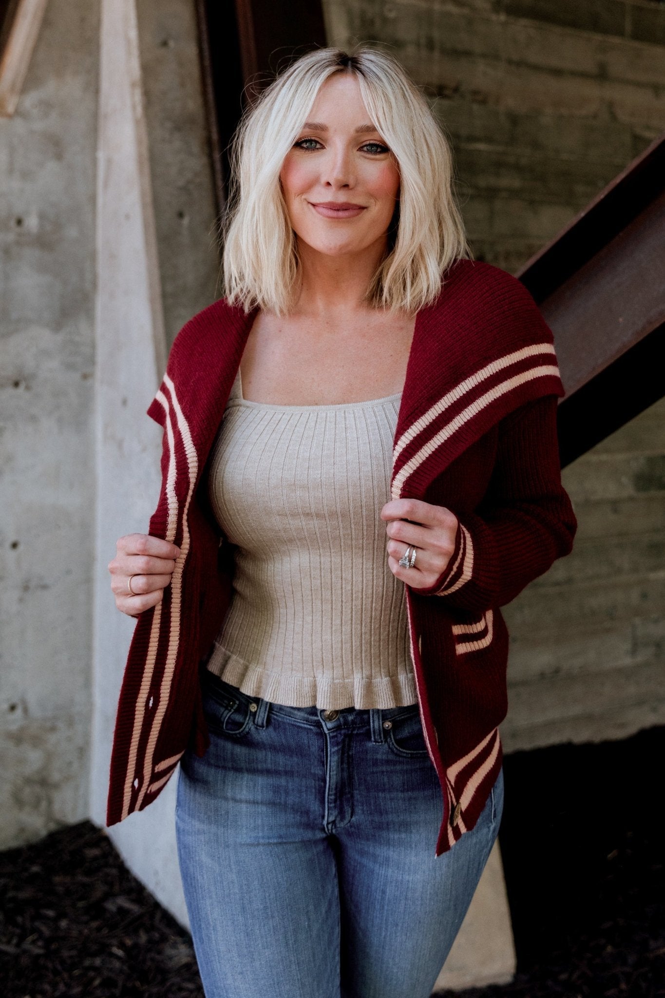 Corbett Knit Cardigan | Burgundy - Baltic Born