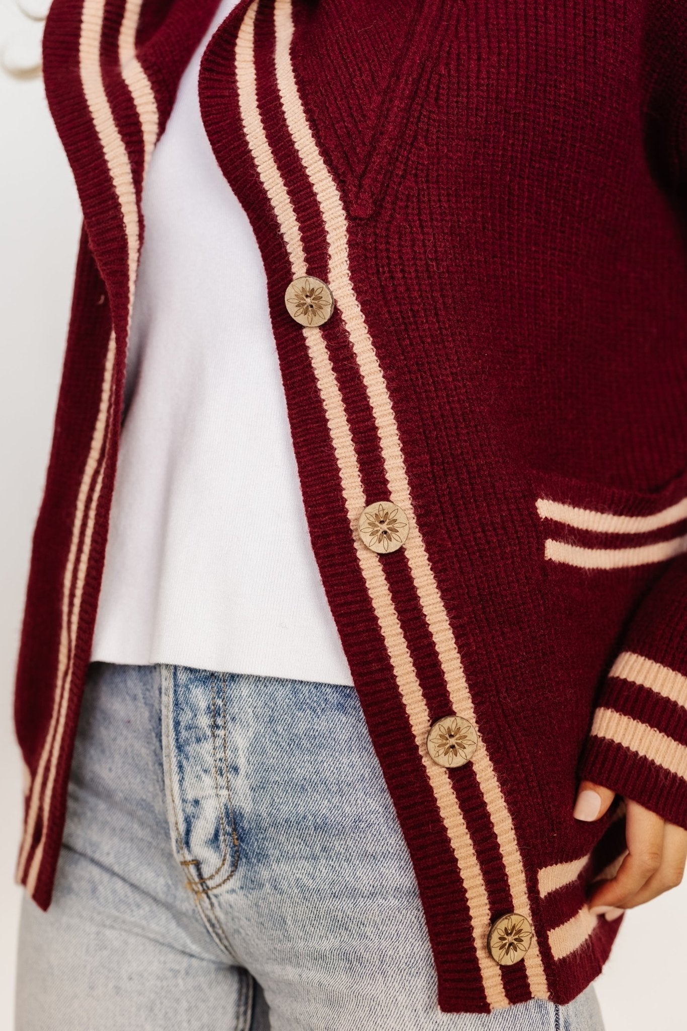 Corbett Knit Cardigan | Burgundy - Baltic Born