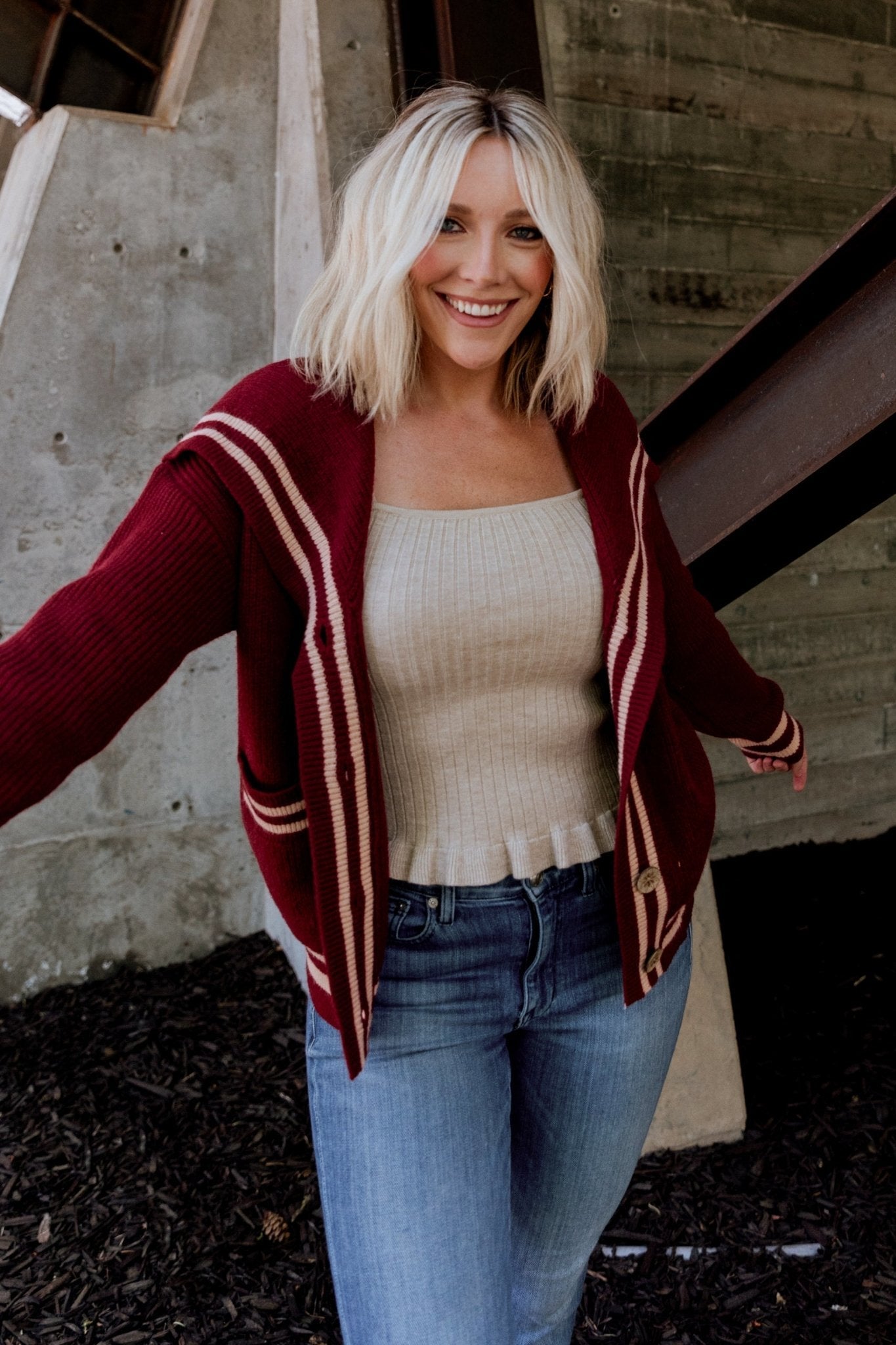 Corbett Knit Cardigan | Burgundy - Baltic Born