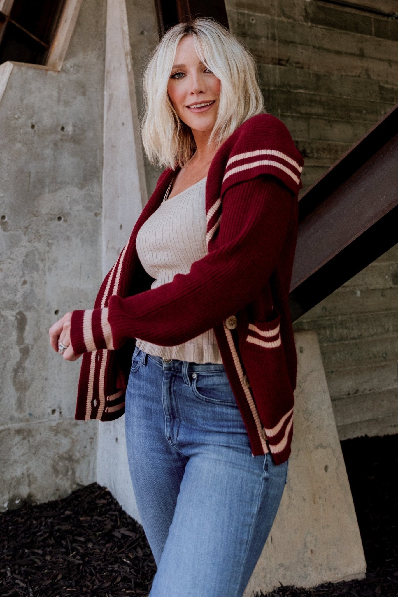 Corbett Knit Cardigan | Burgundy - Baltic Born