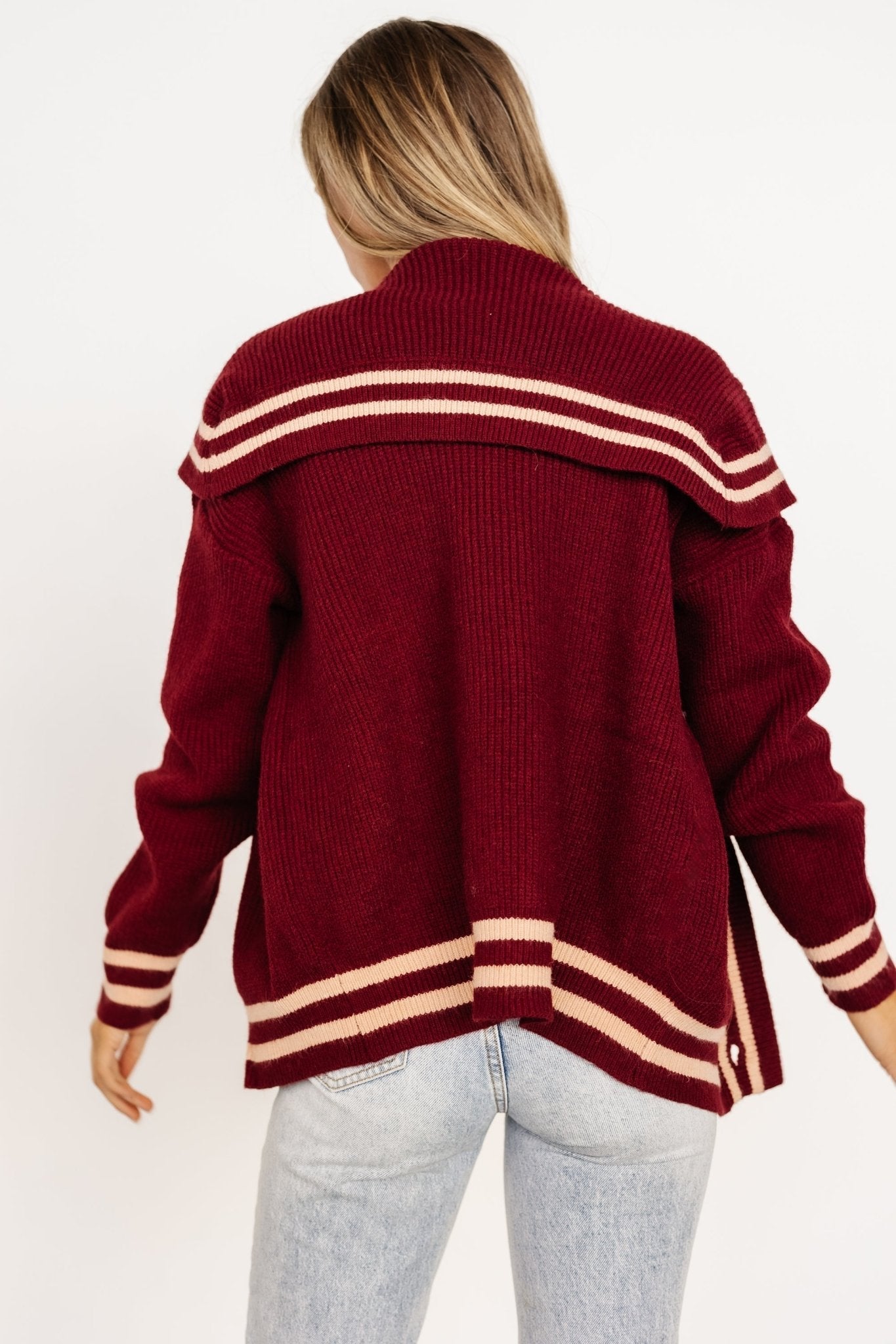 Corbett Knit Cardigan | Burgundy - Baltic Born