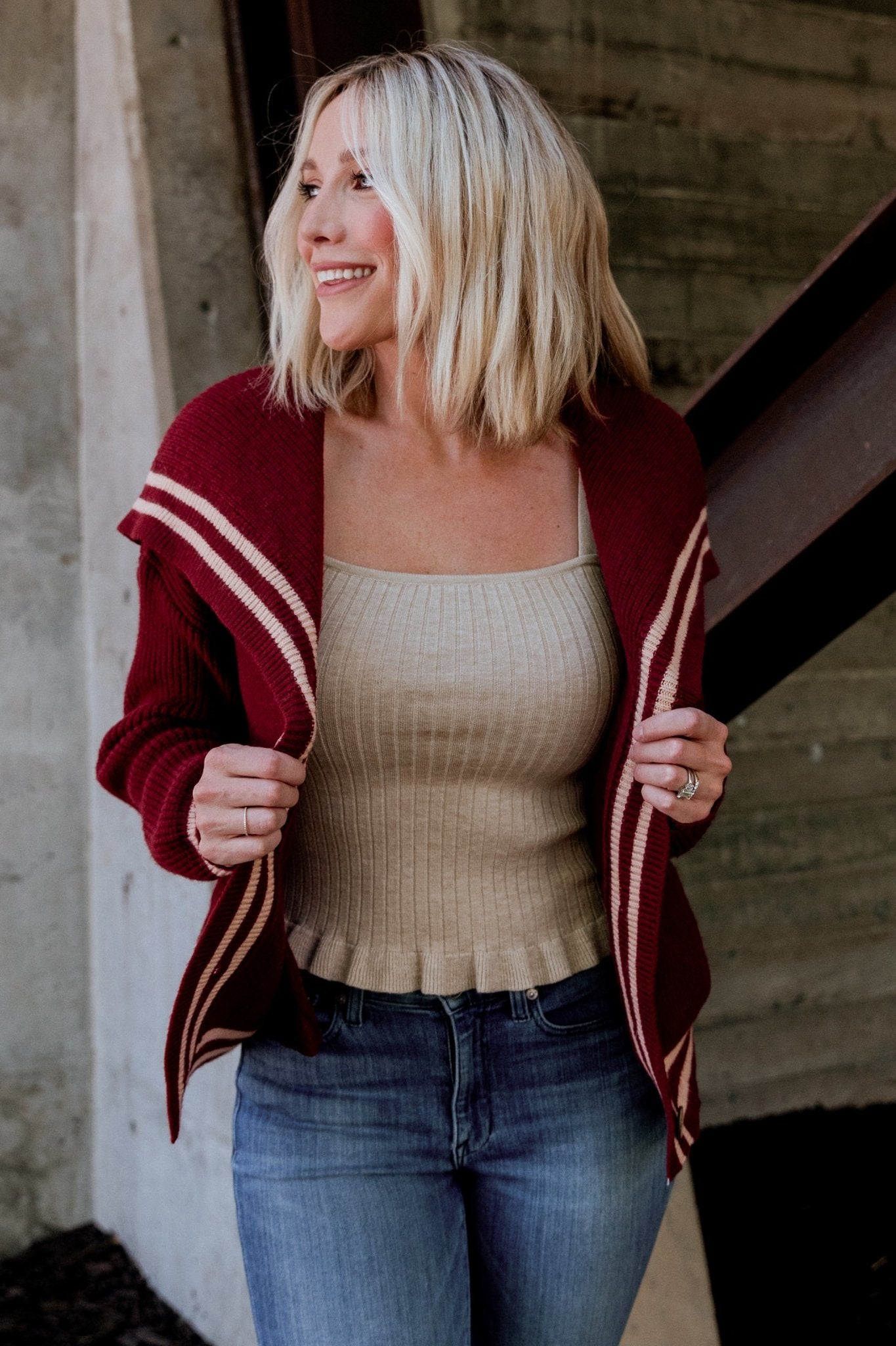 Corbett Knit Cardigan | Burgundy - Baltic Born