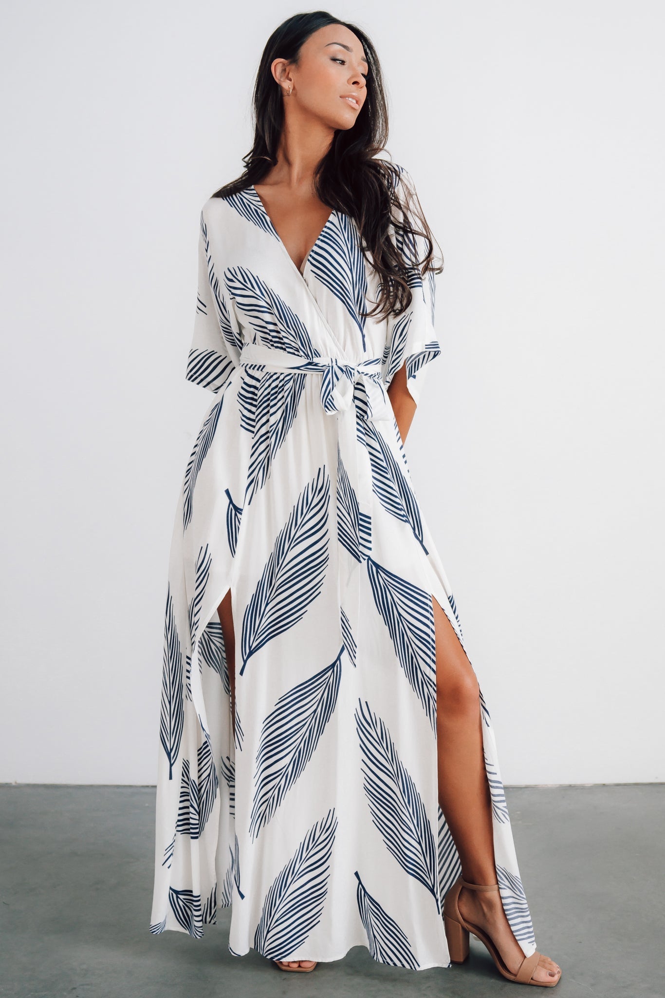 Corinth Print Maxi Dress | Navy - Baltic Born