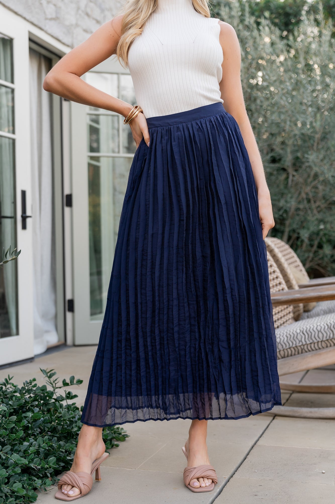 Cyra Midi Skirt | Navy - Baltic Born