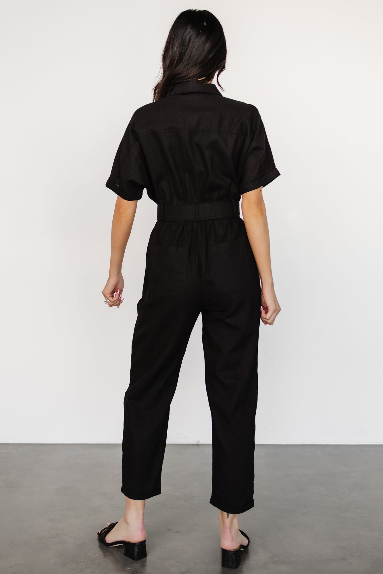 Dallas Button Up Jumpsuit | Black - Baltic Born