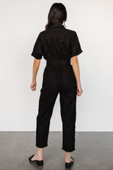 Dallas Button Up Jumpsuit | Black - Baltic Born