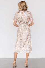 Deanna Sequin Midi Dress | Rose Gold - Baltic Born