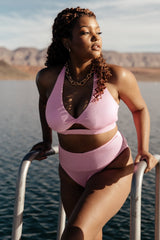 Del Mar Ribbed Bikini Bottom | Pink - Baltic Born