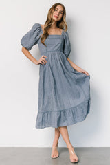 Delaney Eyelet Dress | Dusty Blue - Baltic Born