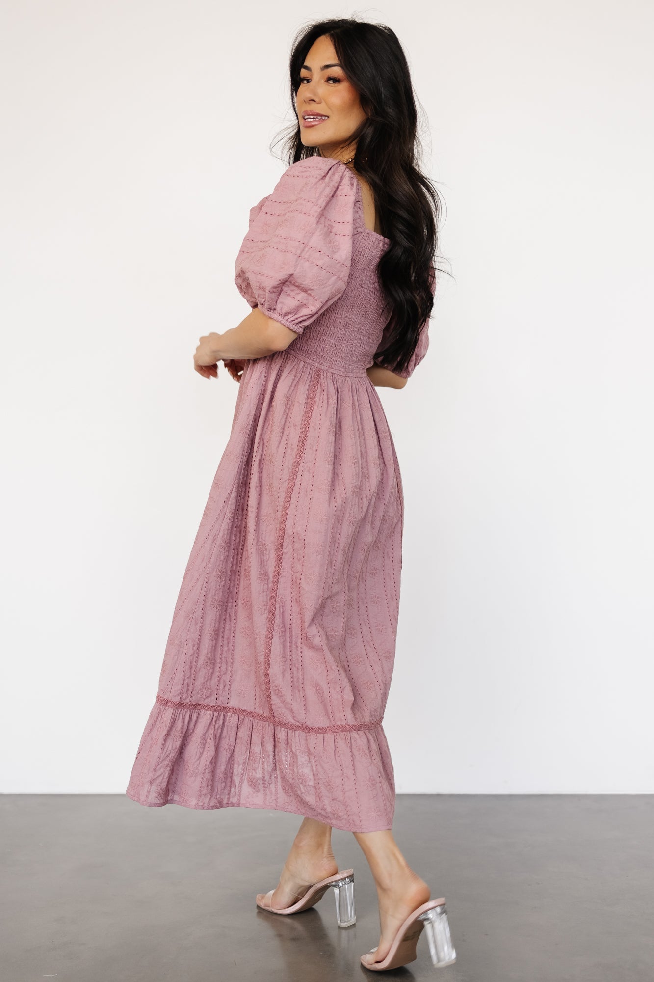 Delaney Eyelet Dress | Dusty Mauve - Baltic Born