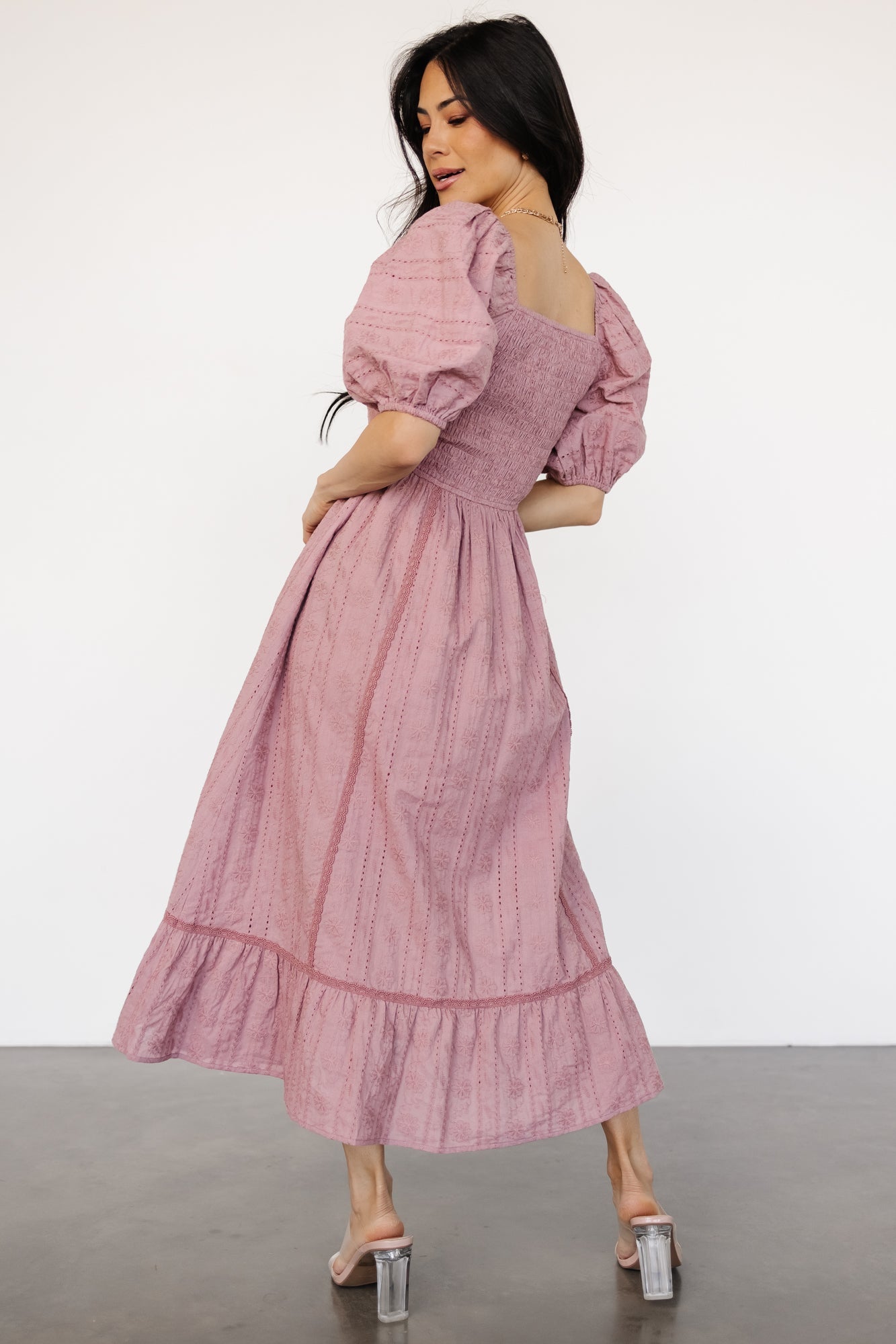 Delaney Eyelet Dress | Dusty Mauve - Baltic Born