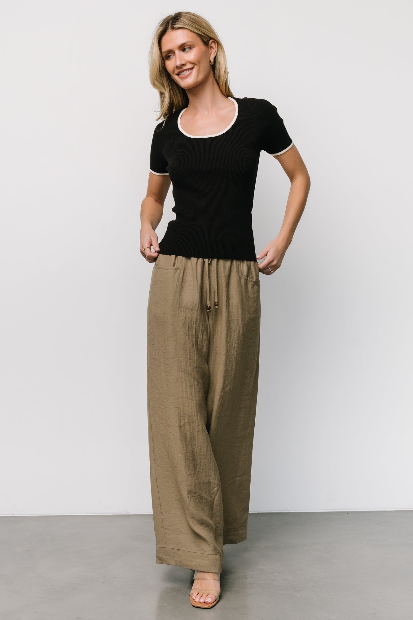 Dena Ribbed Top | Black + White - Baltic Born