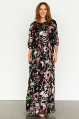 Destiny Sequin Maxi Dress | Black Multi - Baltic Born