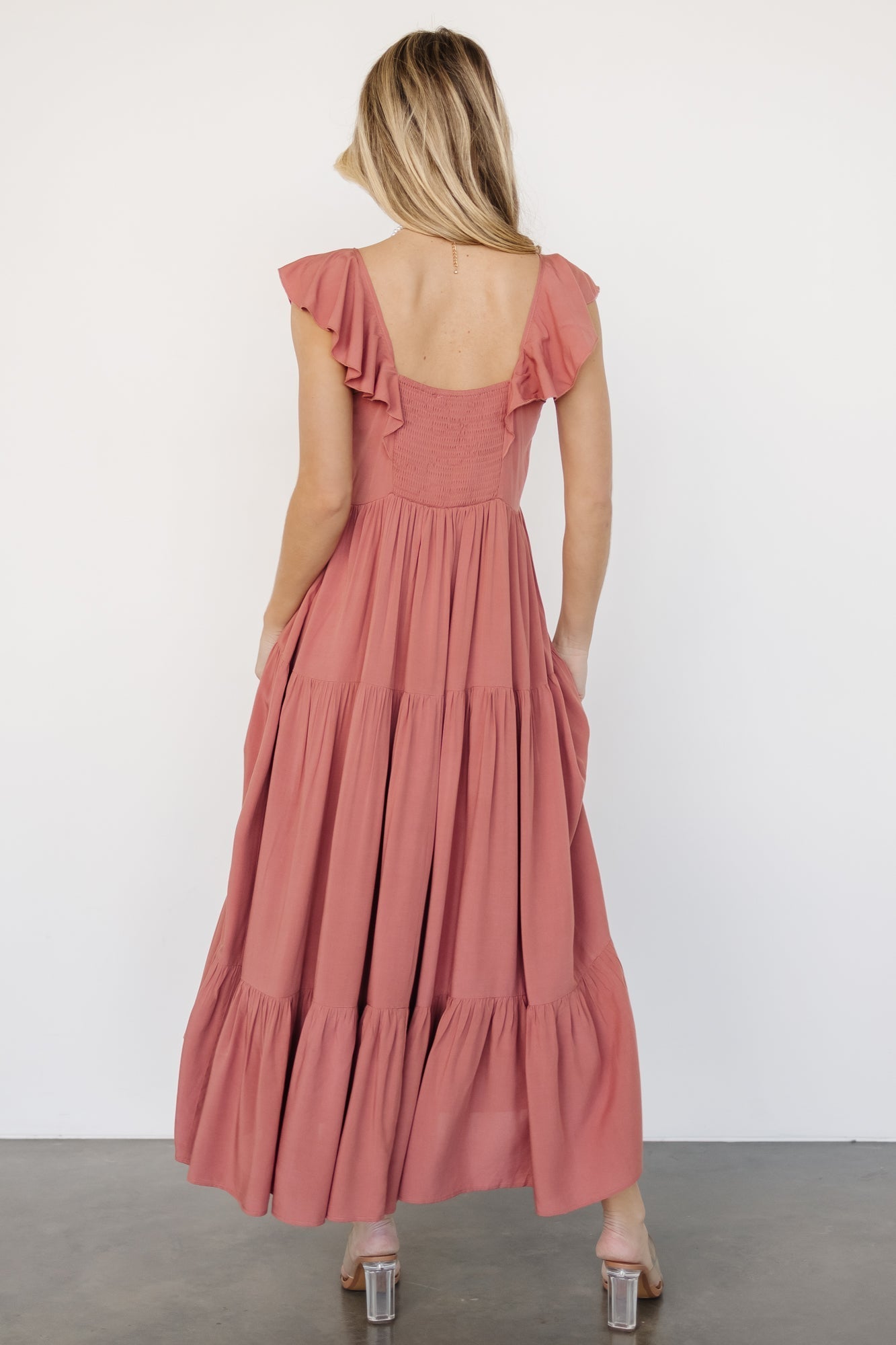 Ellie Ruffle Top Dress | Terracotta - Baltic Born