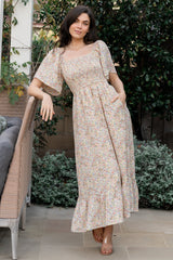 Ellory Smocked Midi Dress | Golden Multi Floral - Baltic Born