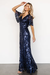 Esme Sequin Dress | Navy - Baltic Born