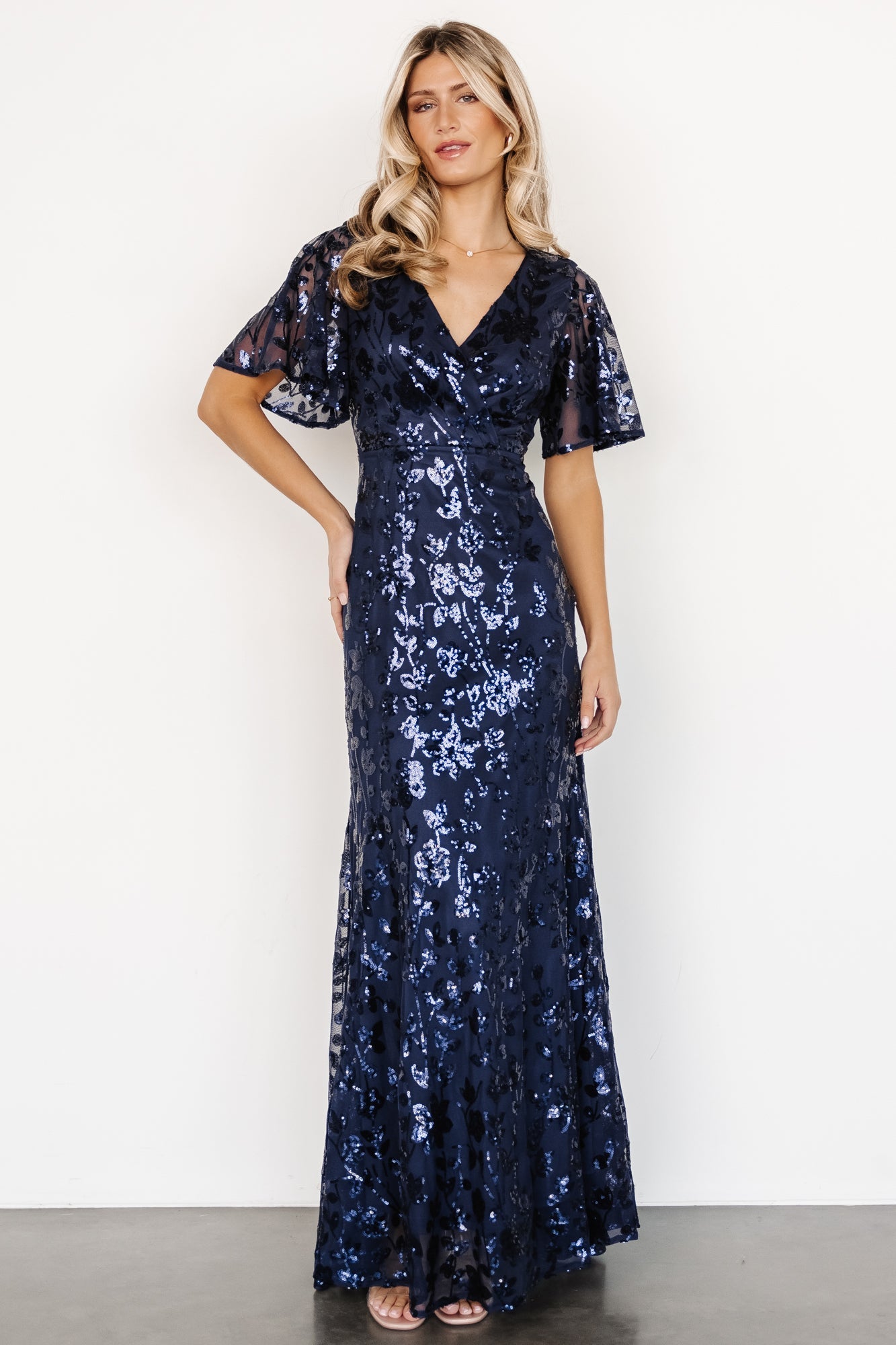 Esme Sequin Dress | Navy - Baltic Born