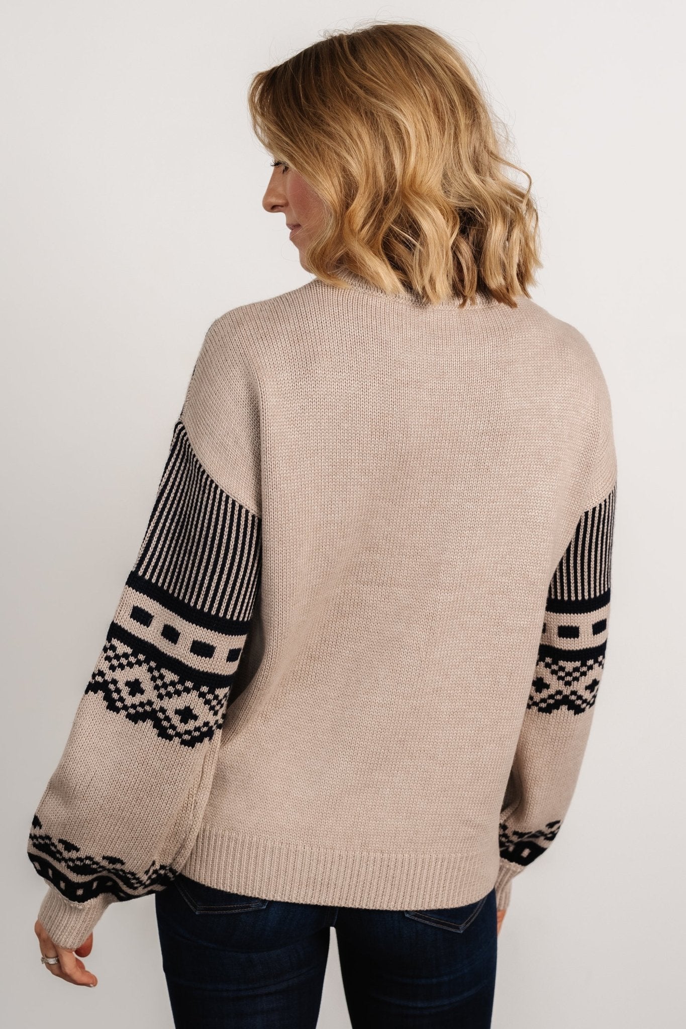 Eugene Sweater | Taupe + Navy - Baltic Born