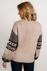 Eugene Sweater | Taupe + Navy - Baltic Born
