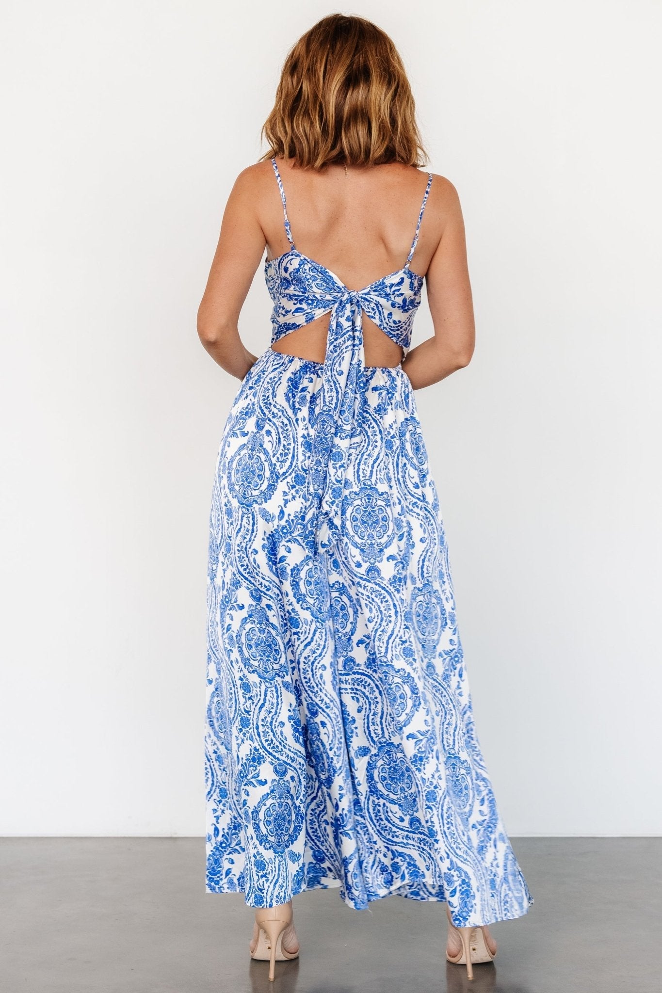 Evia Jumpsuit | Blue + White Print - Baltic Born