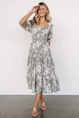 Fabian Jacquard Midi Dress | Dusty Sage - Baltic Born