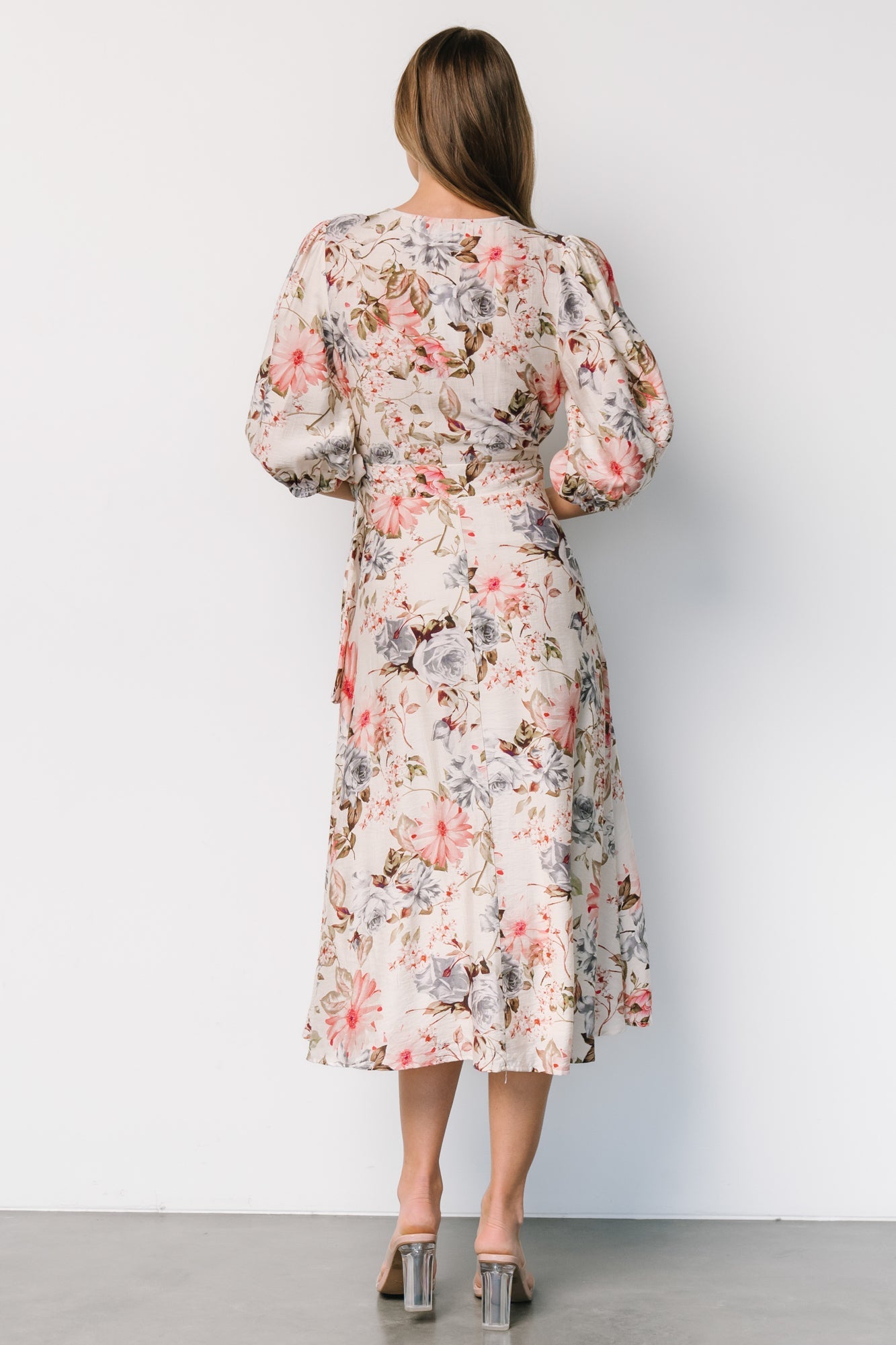 Fiorina Wrap Midi Dress | Ivory Multi Floral - Baltic Born