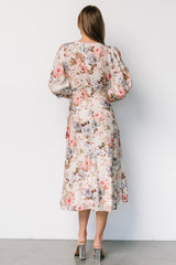 Fiorina Wrap Midi Dress | Ivory Multi Floral - Baltic Born