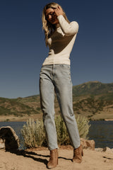 Frances Knit Top | Ivory - Baltic Born